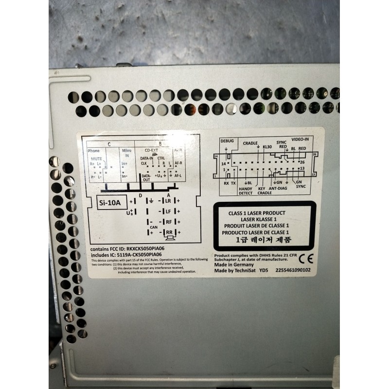 Recambio de sistema audio / radio cd para seat alhambra (710, 711) 2.0 tdi referencia OEM IAM 2255461090102  