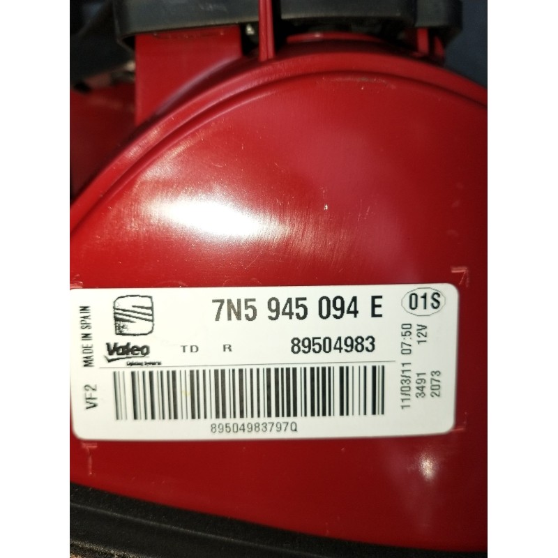 Recambio de piloto trasero derecho interior para seat alhambra (710, 711) 2.0 tdi referencia OEM IAM 7N5945094E 89504983 11