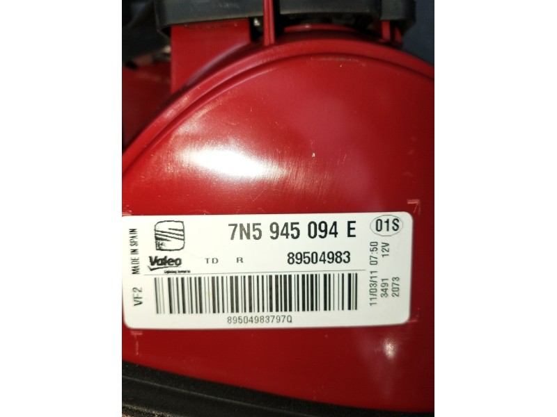 Recambio de piloto trasero derecho interior para seat alhambra (710, 711) 2.0 tdi referencia OEM IAM 7N5945094E 89504983 11