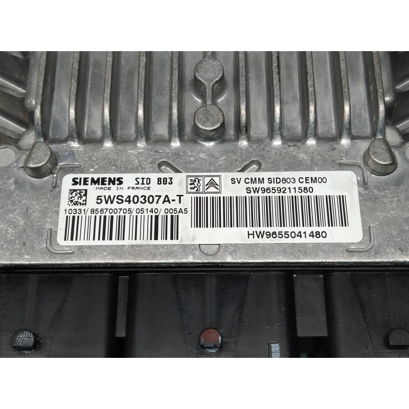 Recambio de centralita motor uce para citroen c5 break 2.0 hdi fap referencia OEM IAM 5WS40307AT SW9659211580 HW9655041480 SID80