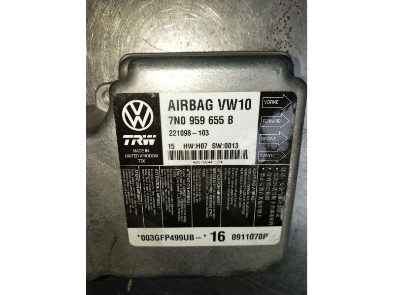 Recambio de kit airbag para seat alhambra (710, 711) 2.0 tdi referencia OEM IAM 7N0959655B  11