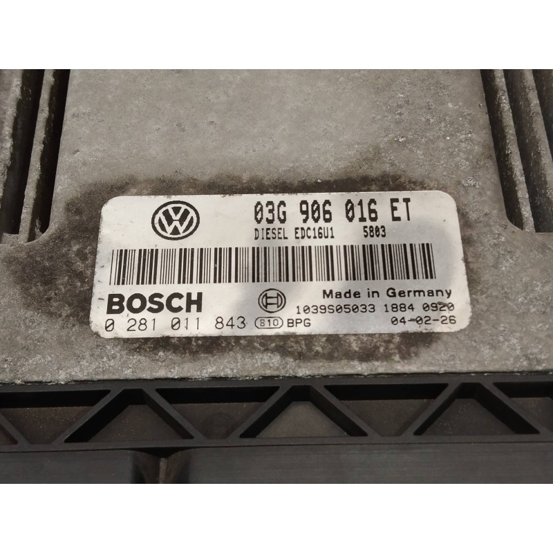 Recambio de centralita motor uce para volkswagen golf v berlina (1k1) highline referencia OEM IAM 0281011843 03G906016ET EDC16U1