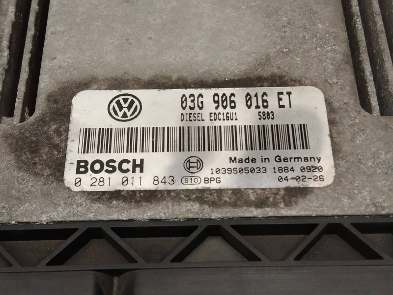 Recambio de centralita motor uce para volkswagen golf v berlina (1k1) highline referencia OEM IAM 0281011843 03G906016ET EDC16U1