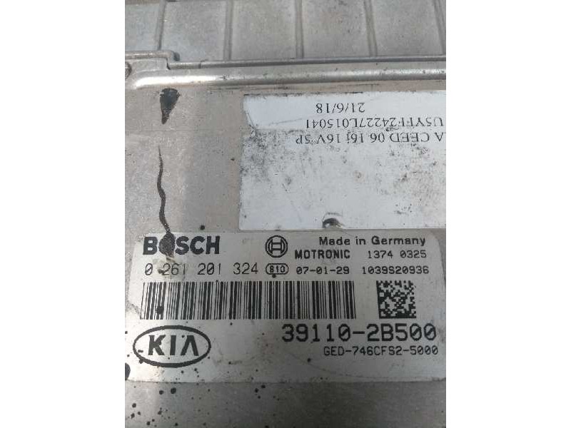 Recambio de centralita motor uce para kia cee´d 1.6 cat referencia OEM IAM 0261201324 391102B500 