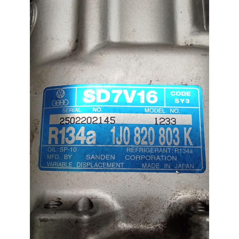 Recambio de compresor aire acondicionado para seat leon (1m1) 1.6 16 v referencia OEM IAM 1J0820803K  99