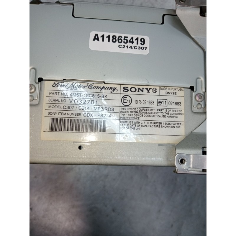 Recambio de sistema audio / radio cd para ford focus ii (da_, hcp, dp) 1.8 tdci referencia OEM IAM 4M5T18C815BK V03281 05