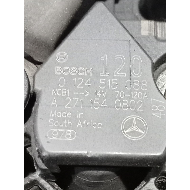 Recambio de alternador para mercedes-benz clase c (w203) familiar c 180 t compressor (203.246) referencia OEM IAM A2711540802 01