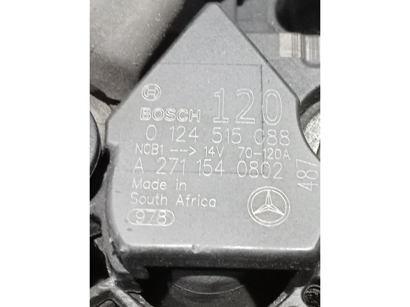 Recambio de alternador para mercedes-benz clase c (w203) familiar c 180 t compressor (203.246) referencia OEM IAM A2711540802 01