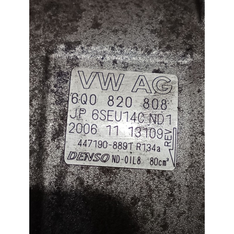 Recambio de compresor aire acondicionado para seat ibiza iii (6l1) 1.9 tdi referencia OEM IAM 600820808 447190889T 