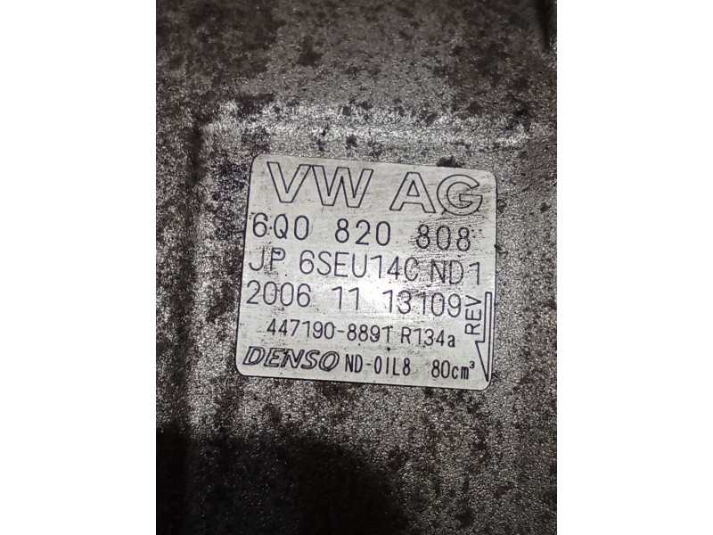 Recambio de compresor aire acondicionado para seat ibiza iii (6l1) 1.9 tdi referencia OEM IAM 600820808 447190889T 