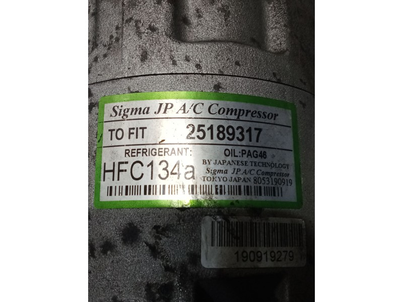 Recambio de compresor aire acondicionado para opel astra h (a04) 1.6 (l48) referencia OEM IAM 25189317  