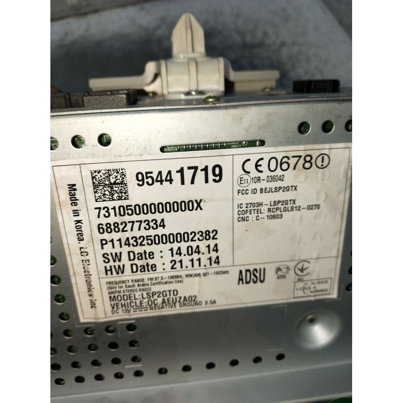 Recambio de pantalla multifuncion para opel corsa e color edition ecoflex referencia OEM IAM 95441719 688277334 14