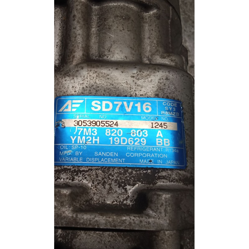 Recambio de compresor aire acondicionado para ford galaxy i (wgr) 1.9 tdi referencia OEM IAM 7M3820803A YM2H19D629 00