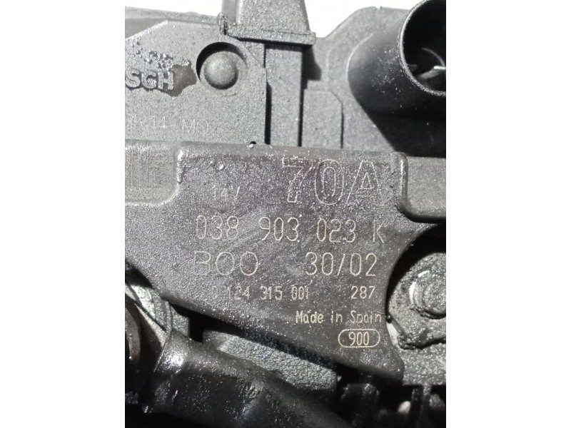 Recambio de alternador para seat ibiza ii (6k1) 1.9 sdi referencia OEM IAM 0124315001 038903023K 70a 99