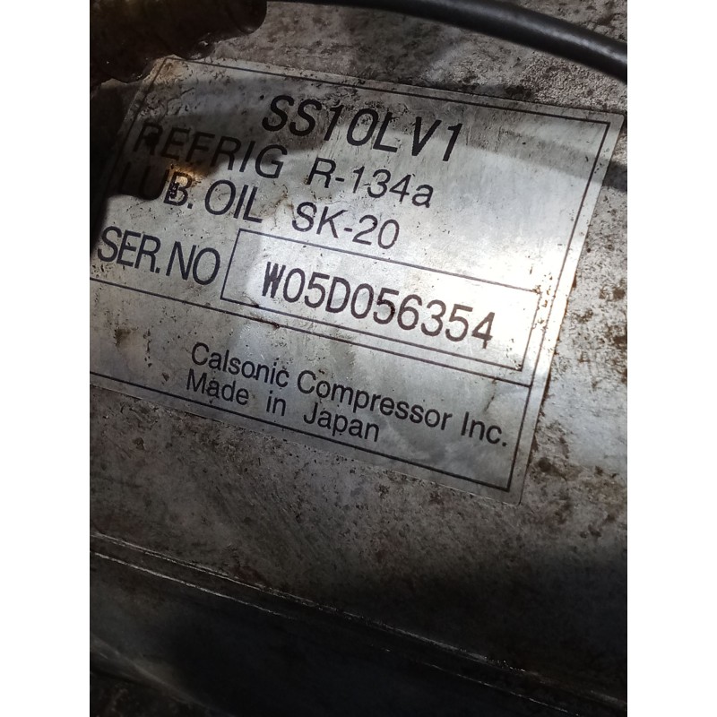 Recambio de compresor aire acondicionado para santana 300/350 2.0 tdi 4x4 referencia OEM IAM W05D056354  04