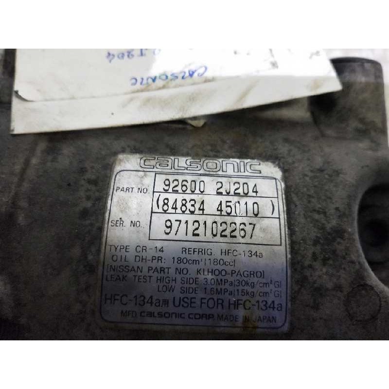 Recambio de compresor aire acondicionado para nissan primera berlina (p11) 2.0 16v cat referencia OEM IAM 926002J204 8483445010 