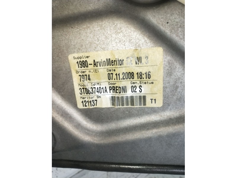 Recambio de elevalunas delantero izquierdo para skoda suberb (3t4) ambition referencia OEM IAM 3T0837401A 5P 08