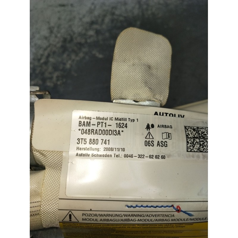Recambio de airbag cortina delantero izquierdo para skoda suberb (3t4) ambition referencia OEM IAM 3T5880741 048RADOODI3A 08