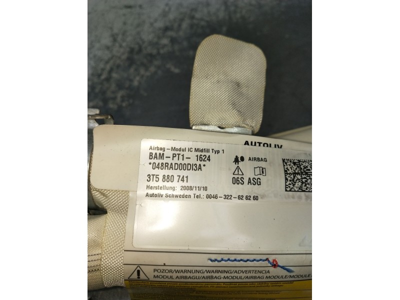 Recambio de airbag cortina delantero izquierdo para skoda suberb (3t4) ambition referencia OEM IAM 3T5880741 048RADOODI3A 08