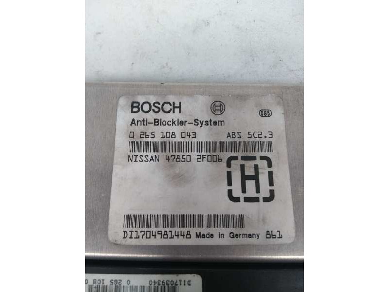 Recambio de centralita abs para nissan primera berlina (p11) 2.0 turbodiesel cat referencia OEM IAM 0265108043 478502F006  Recambio de centralita abs para nissan primera berlina (p11) 2.0 turbodiesel cat referencia OEM IAM 0265108043 478502F006
