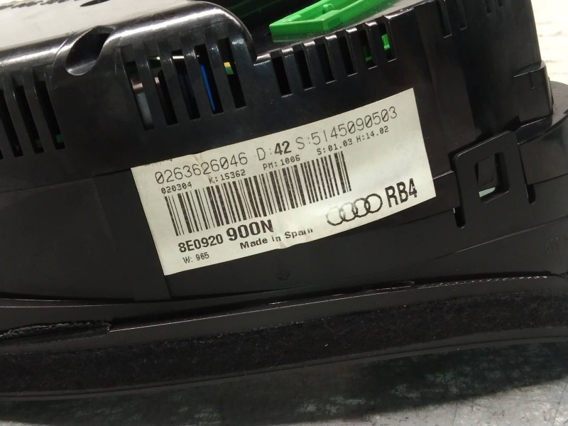 Recambio de cuadro instrumentos para audi a4 berlina (8e) 2.0 referencia OEM IAM 0263626046 8E0920900N 