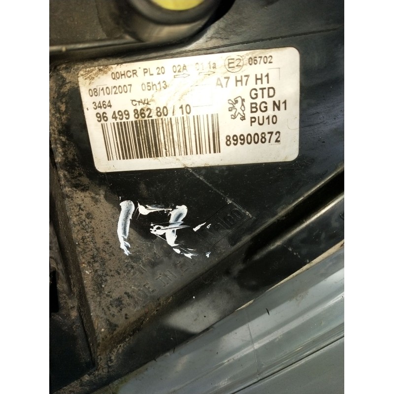 Recambio de faro izquierdo para peugeot 207/207+ (wa_, wc_) 1.6 hdi referencia OEM IAM 9649986280 89900872 06