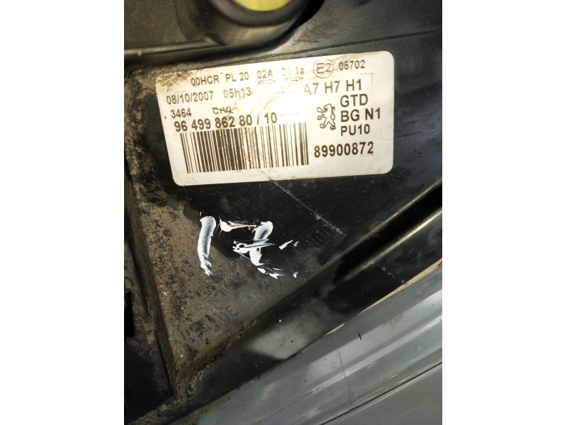 Recambio de faro izquierdo para peugeot 207/207+ (wa_, wc_) 1.6 hdi referencia OEM IAM 9649986280 89900872 06