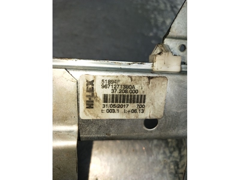 Recambio de elevalunas trasero izquierdo para peugeot 207/207+ (wa_, wc_) 1.6 hdi referencia OEM IAM 9671271380A 5P 06