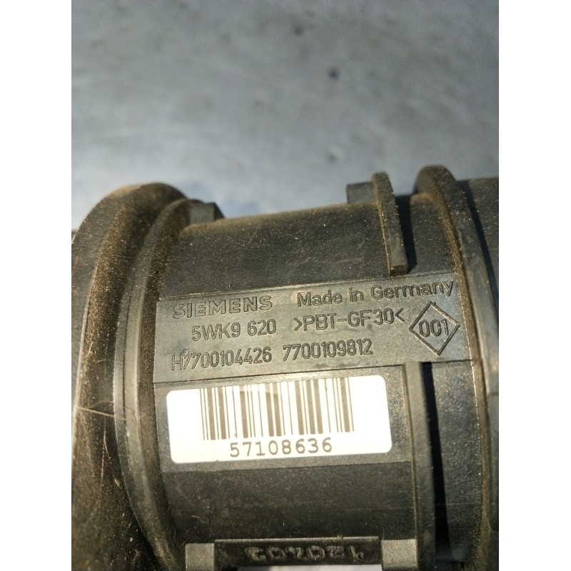Recambio de caudalimetro para renault scénic ii (jm0/1_) 1.9 dci (jm0g, jm12, jm1g, jm2c) referencia OEM IAM 5WK9620 H7700104426