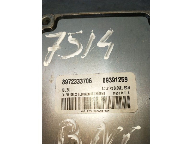 Recambio de centralita motor uce para opel corsa c (x01) 1.7 di (f08, f68) referencia OEM IAM 8972333706 09391259 861259LB036407