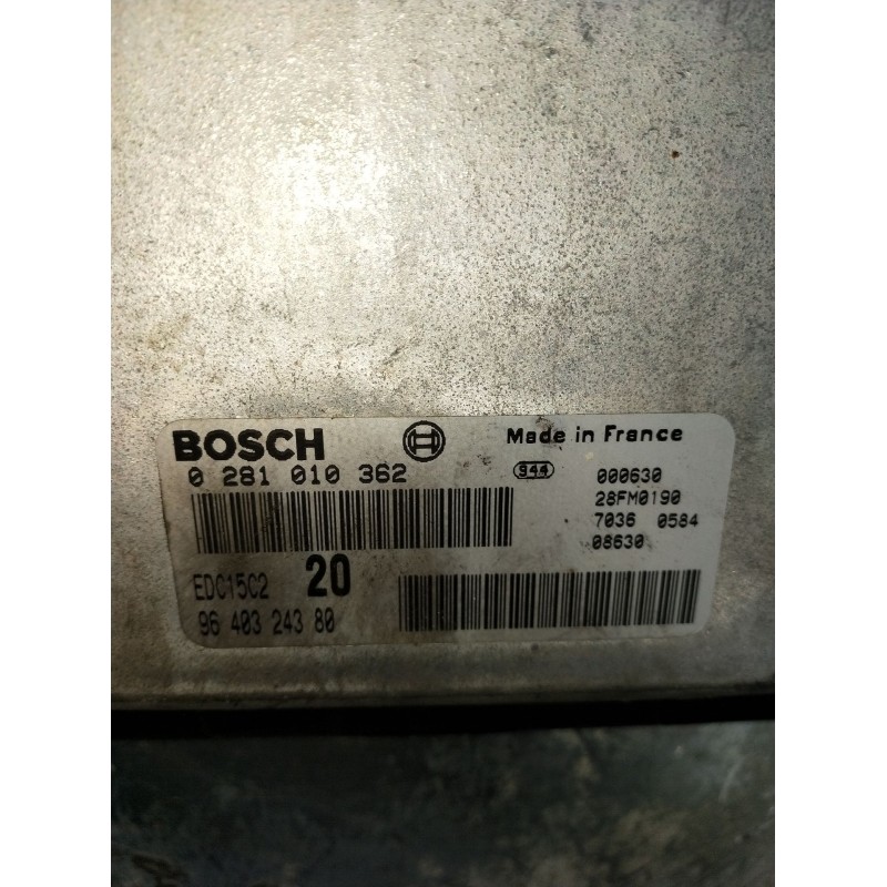 Recambio de centralita motor uce para citroën xsara coupé (n0) 2.0 hdi 90 referencia OEM IAM 0281010362 9640324380 28FM0190 97