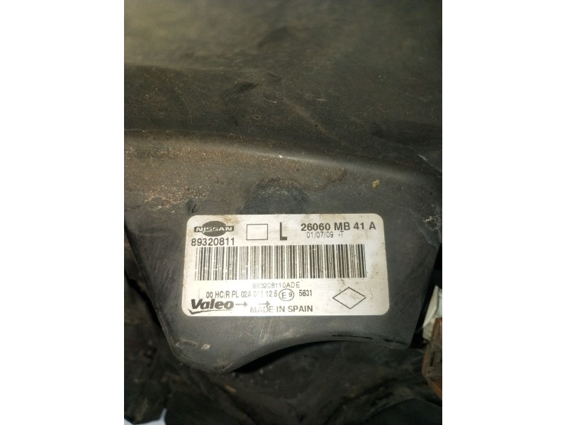 Recambio de faro izquierdo para nissan cabstar (f24m, f24w) 35.13 dci, 45.13 dci 2.5 (f24m) referencia OEM IAM 89320811 26060MB 