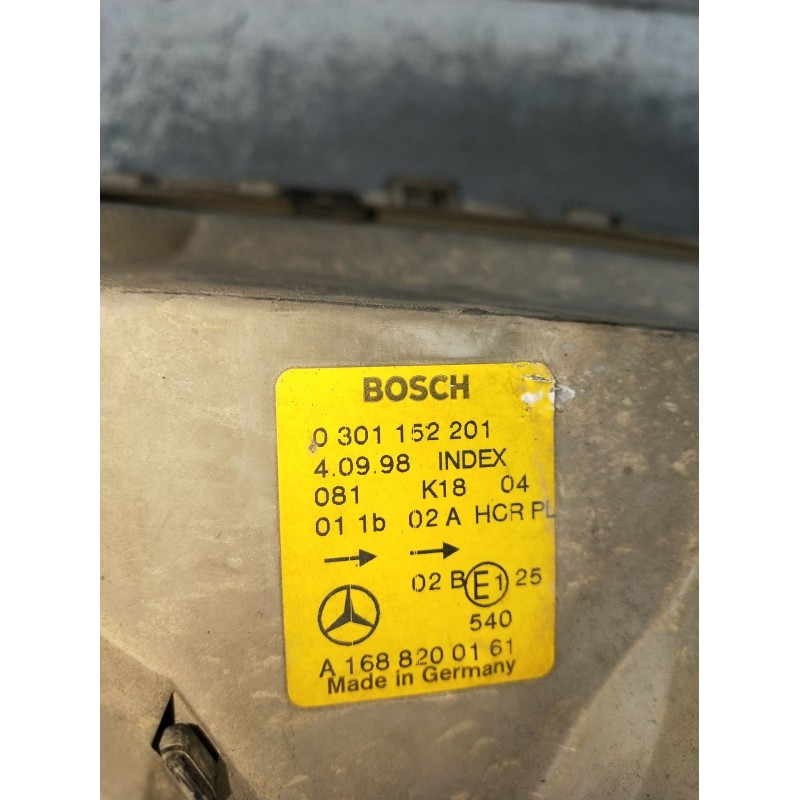 Recambio de faro izquierdo para mercedes-benz clase a (w168) a 170 cdi (168.008) referencia OEM IAM 0301152201 A1688200161 97
