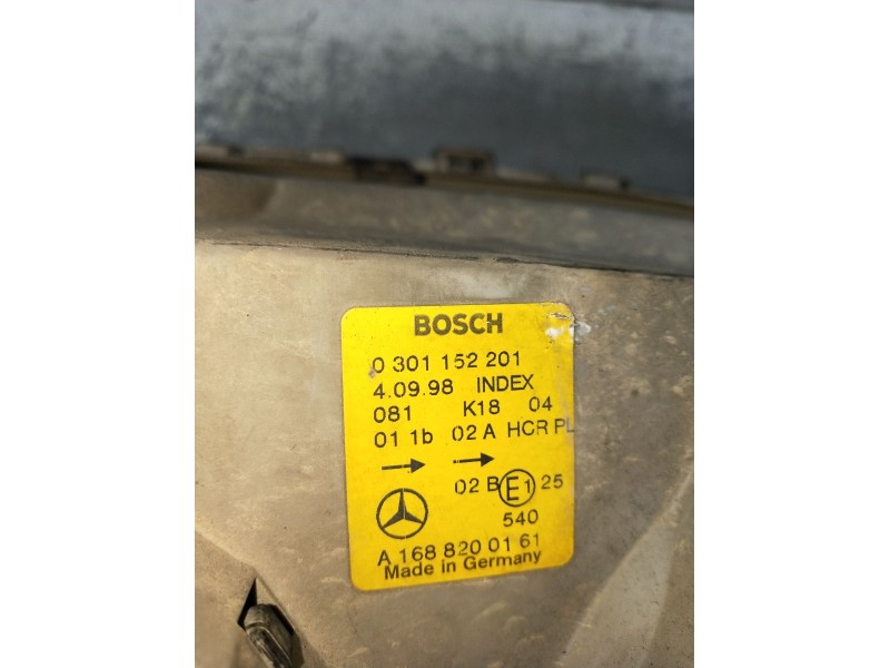 Recambio de faro izquierdo para mercedes-benz clase a (w168) a 170 cdi (168.008) referencia OEM IAM 0301152201 A1688200161 97