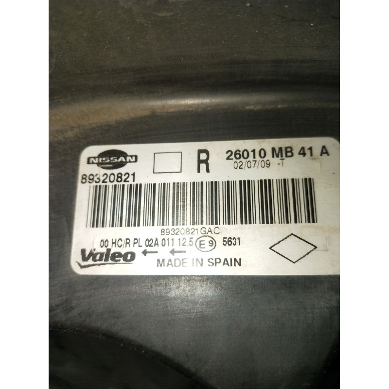 Recambio de faro derecho para nissan cabstar (f24m, f24w) 35.13 dci, 45.13 dci 2.5 (f24m) referencia OEM IAM 89320821 26010MB41A