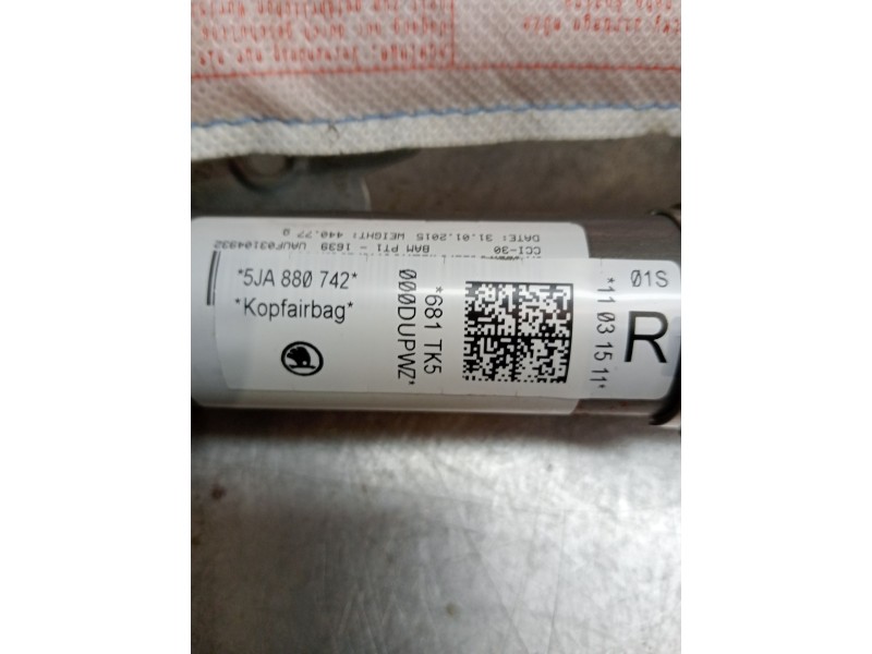 Recambio de airbag cortina delantero derecho para seat toledo iv (kg3) 1.6 tdi referencia OEM IAM 5JA880742  12