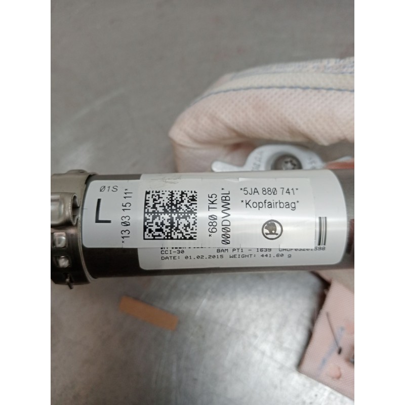 Recambio de airbag cortina delantero izquierdo para seat toledo iv (kg3) 1.6 tdi referencia OEM IAM 5JA880741  12