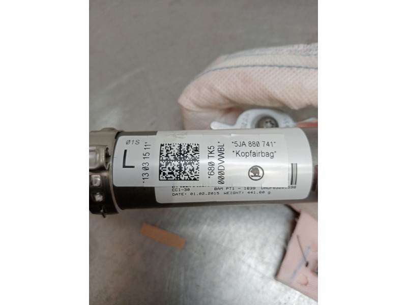 Recambio de airbag cortina delantero izquierdo para seat toledo iv (kg3) 1.6 tdi referencia OEM IAM 5JA880741  12