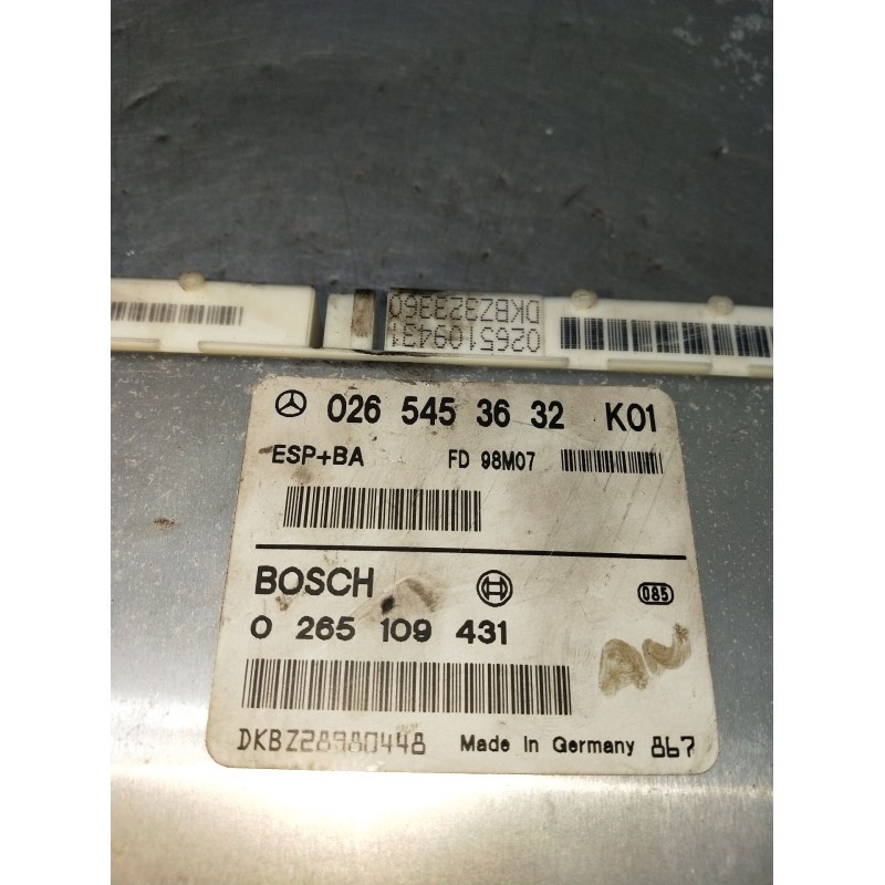 Recambio de centralita abs para mercedes-benz clase a (w168) a 170 cdi (168.008) referencia OEM IAM 0265109431 0265453632 97