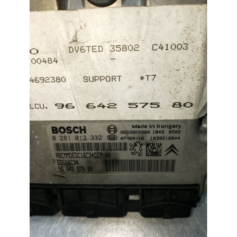 Recambio de centralita motor uce para peugeot 308 i (4a_, 4c_) 1.6 hdi referencia OEM IAM 0281013332 9664257580 1039S18944 07