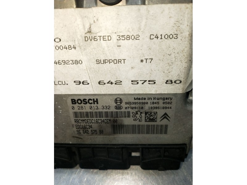 Recambio de centralita motor uce para peugeot 308 i (4a_, 4c_) 1.6 hdi referencia OEM IAM 0281013332 9664257580 1039S18944 07