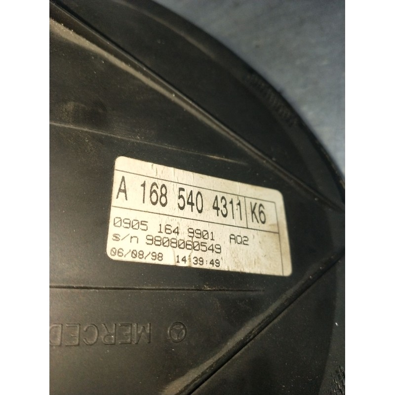 Recambio de cuadro instrumentos para mercedes-benz clase a (w168) a 170 cdi (168.008) referencia OEM IAM A1685404311 9808060549 