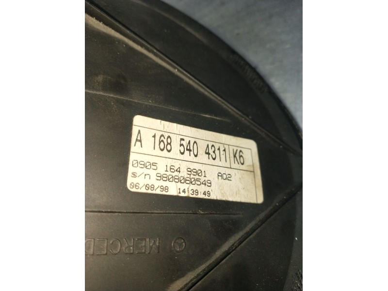 Recambio de cuadro instrumentos para mercedes-benz clase a (w168) a 170 cdi (168.008) referencia OEM IAM A1685404311 9808060549 