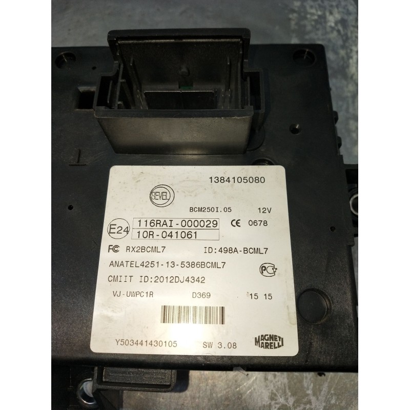 Recambio de caja reles / fusibles para fiat ducato furgoneta (250_) 130 multijet 2,3 d 4x4 referencia OEM IAM 1384105080 2012DJ4