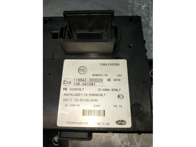 Recambio de caja reles / fusibles para fiat ducato furgoneta (250_) 130 multijet 2,3 d 4x4 referencia OEM IAM 1384105080 2012DJ4