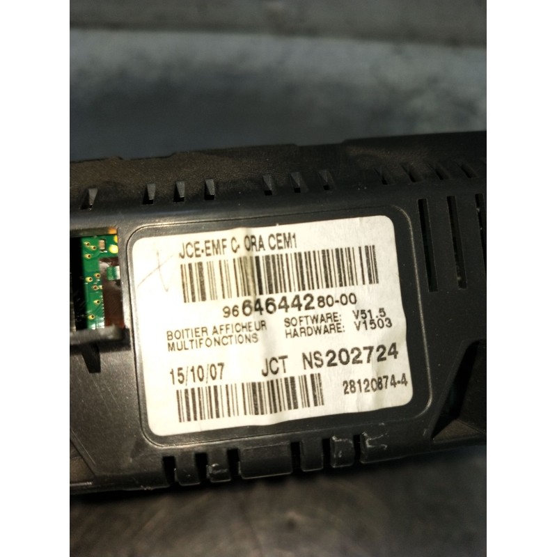 Recambio de pantalla multifuncion para peugeot 308 i (4a_, 4c_) 1.6 hdi referencia OEM IAM 9664644280 NS202724 07