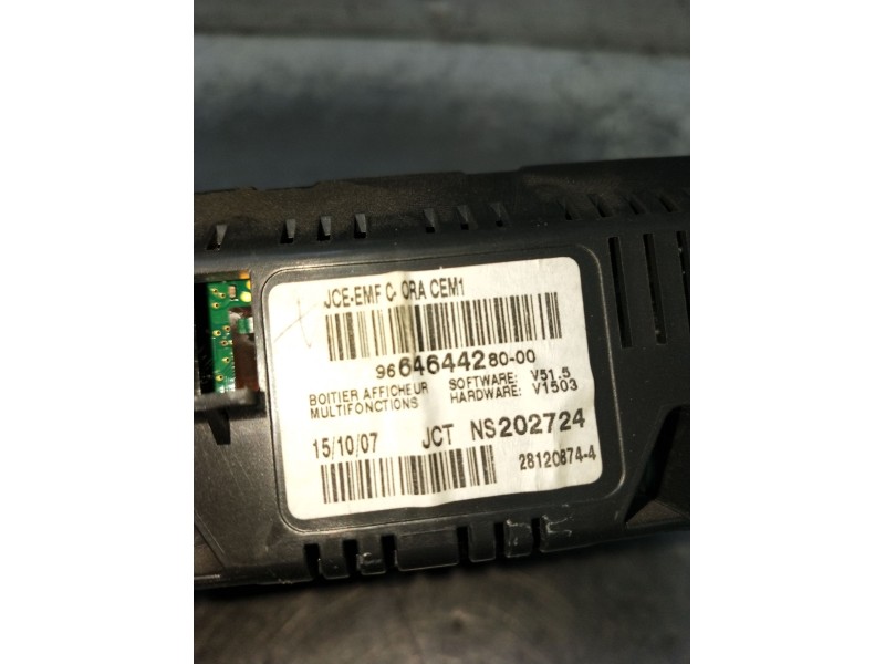 Recambio de pantalla multifuncion para peugeot 308 i (4a_, 4c_) 1.6 hdi referencia OEM IAM 9664644280 NS202724 07