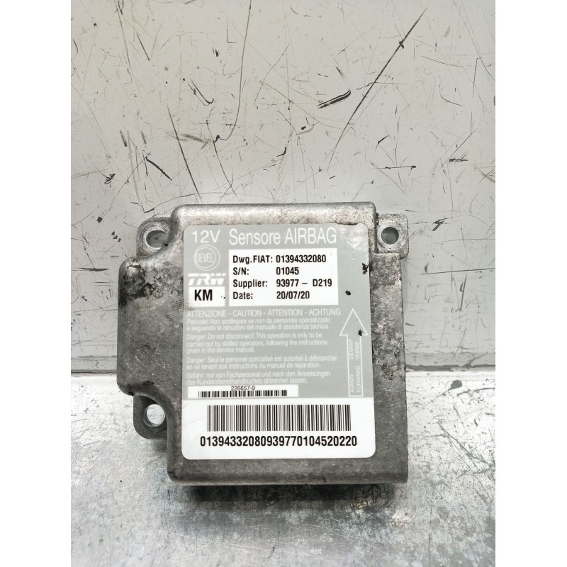Recambio de centralita airbag para fiat ducato furgoneta (250_) 130 multijet 2,3 d 4x4 referencia OEM IAM 01394332080 93977D219 