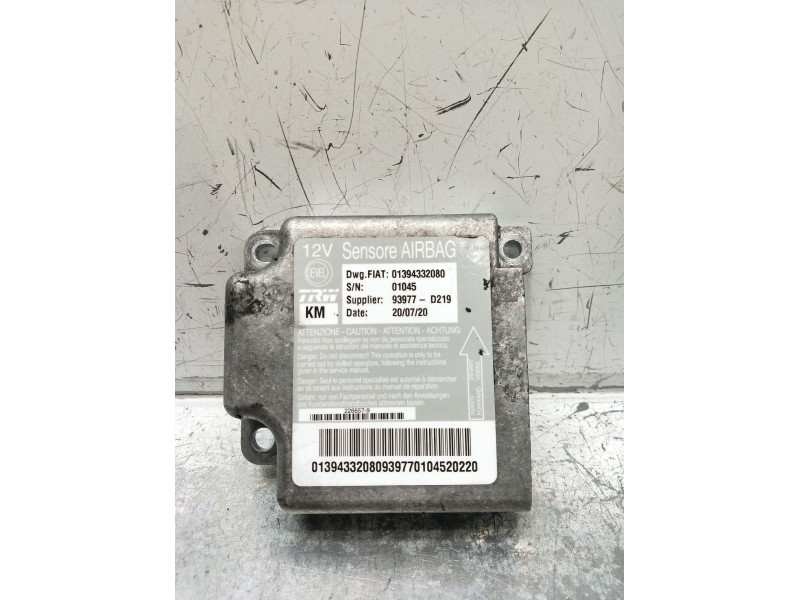 Recambio de centralita airbag para fiat ducato furgoneta (250_) 130 multijet 2,3 d 4x4 referencia OEM IAM 01394332080 93977D219 