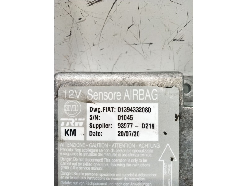 Recambio de centralita airbag para fiat ducato furgoneta (250_) 130 multijet 2,3 d 4x4 referencia OEM IAM 01394332080 93977D219 
